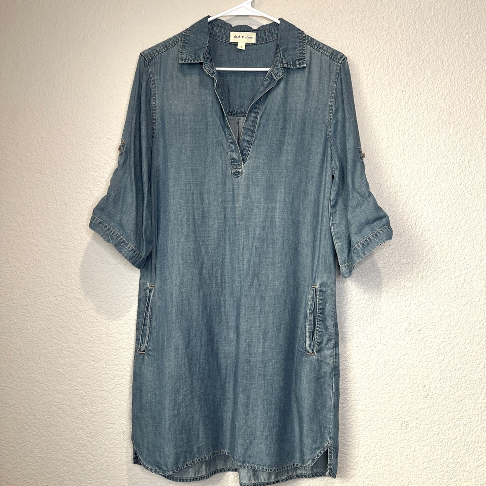 Cloth & Stone Chambray Dress, S